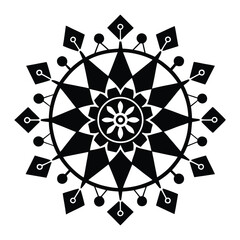 science and math symbols in a balanced mandala.