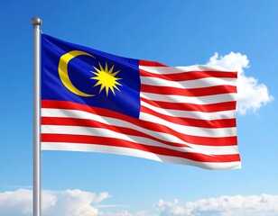 Fototapeta premium The National Flag of Malaysia: Symbol of Unity, Diversity, and Progress