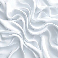Obraz premium White silk fabric, draped and rippled