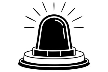emergency siren icon vector