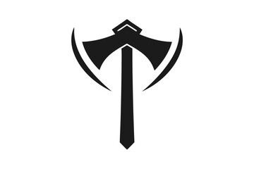 minimalist vector logo axe icon