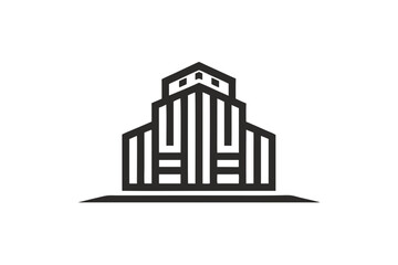  minimalist vector logo company building icon