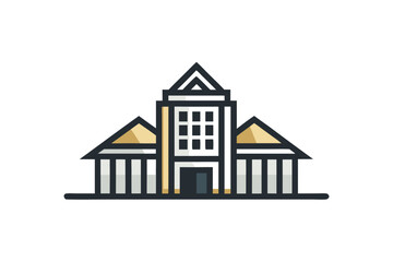  minimalist vector logo company building icon