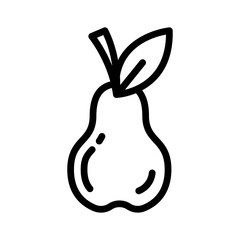 Obraz premium Pear icon single thin line