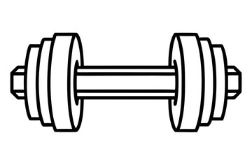 minimalist vector logo dumbbell vector
