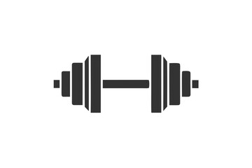 minimalist vector logo dumbbell vector