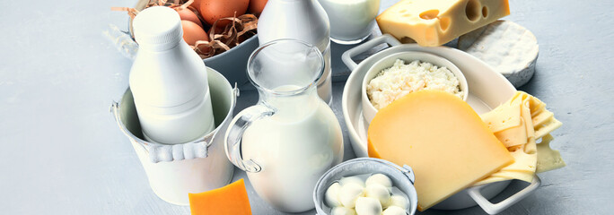 Different types of dairy products
