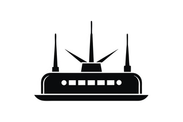 Obraz premium minimalist vector router