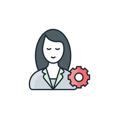 HR Management icon design with white background stock illustration