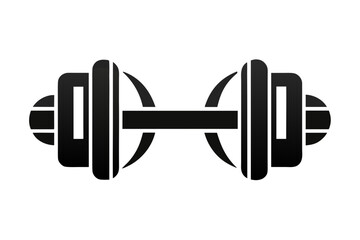 dumbbell black and white silhouette