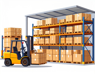 Smart logistics center vector
