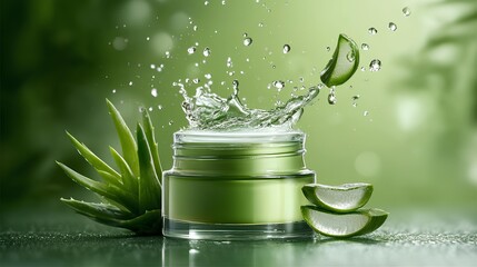 Refreshing Aloe Cream Splash with Aloe Slices