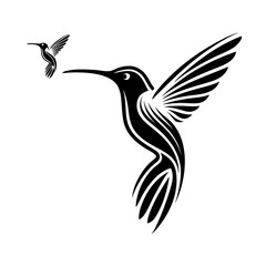 3d black and white drawing of a bird  