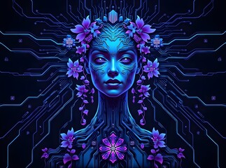 Concetto di dipendenza  tecnologica, intelligenza artificiale e comunicazione neurologica cerebrale.	