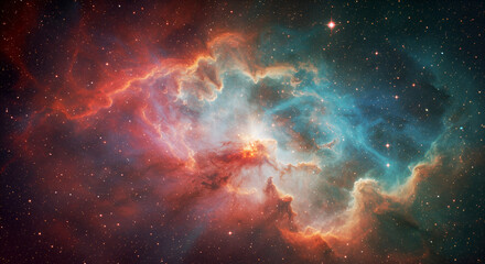 Obraz premium Colorful nebula in deep space