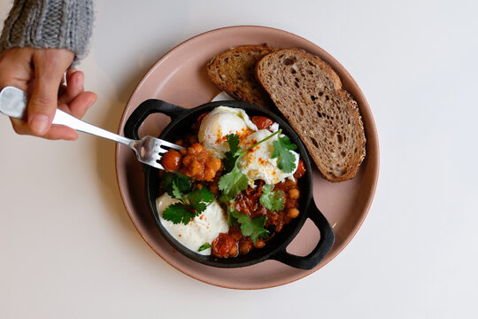 Lablabi Chickpea Stew & Poached Eggs