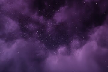 Naklejka premium Deep purple nebula with scattered stars.