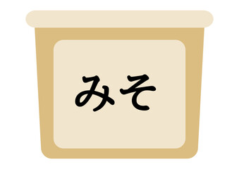 パックに入った白味噌のシンプルなアイコン