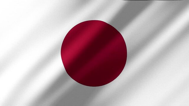 Flag of Japan 4K Footage 60 FPS