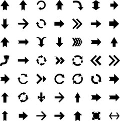 Set of Black Arrow Icons