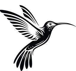  black and white drawing of a bird vector