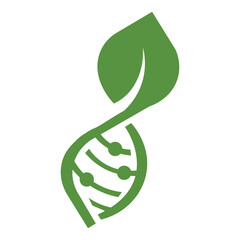 Abstract biotechnology water leaf DNA drop logo design. green energy, medicine, science, technology, laboratory, electronics logotype vector icon. - Vector