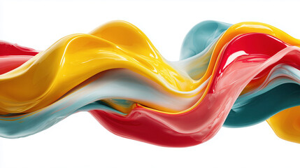 Vibrant, colorful wave of paint showcasing fluid motion and texture.