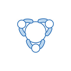 Team Collaboration icon design with white background stock illustration