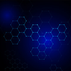 blue hexagon background