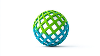 A colorful sphere symbolizing global connectivity and innovation.