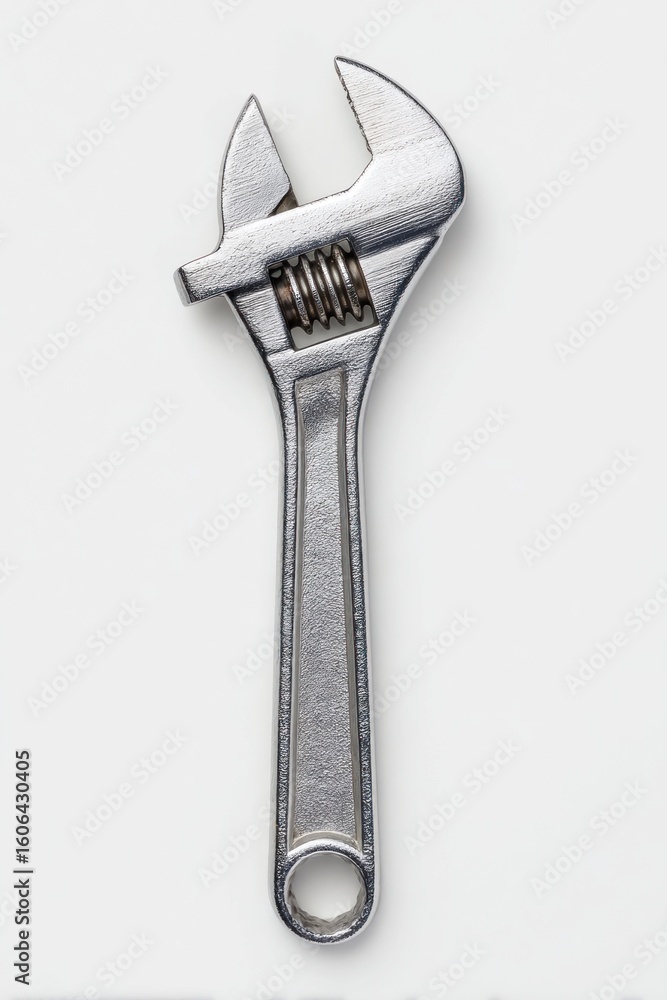 Poster a top view of an adjustable spanner showcases its intricate design and sturdy build, perfect for var
