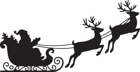 Reindeer Sleigh Vector Art, Icons, and Graphics