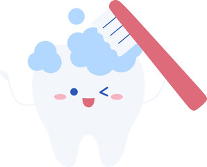 Tooth cartoon, cute teeth character