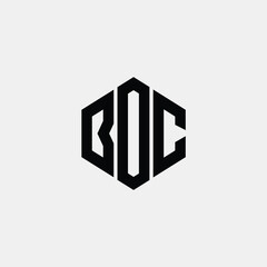 logo letter B, O and C, vector