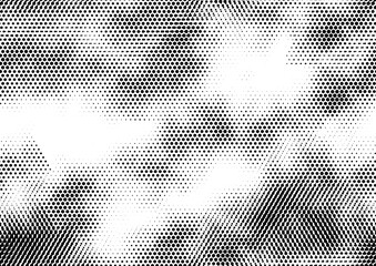 漫画用スクリーントーン。テクスチャ。ハニカム模様の不穏な壁紙。シームレス素材。