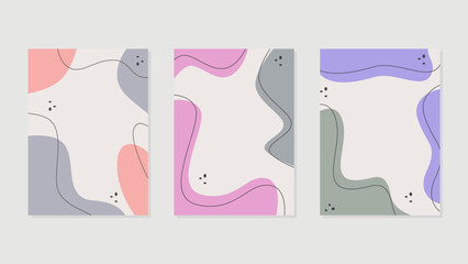 
art background vector set.with abstract shape modern design