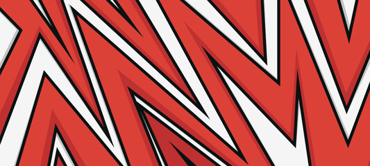 
sport background dynamic geometric zigzag pattern, red vector