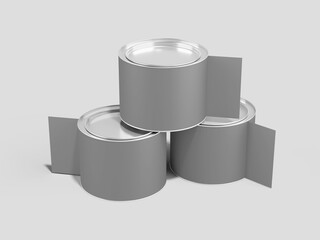Canned Food Mockup with Lid and Extended Grip