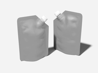 Blank Refill Packaging Mockup of Spout Pouch