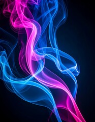 Obraz premium Abstract swirling smoke patterns in vibrant colors