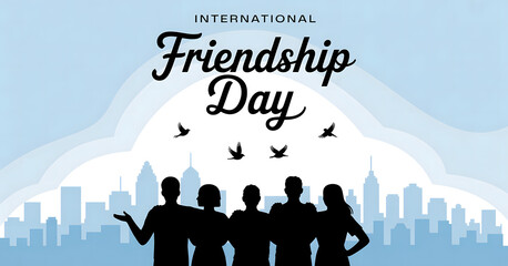 International friendship day celebration vector graphic background art