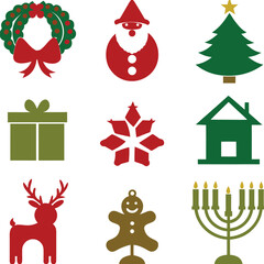 Bright and Colorful Christmas Ornament Set