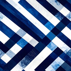 Fototapeta premium Abstract diagonal stripes in navy, white, and light blue