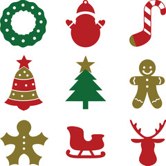 Christmas Festive Ornament Design Collection – 9 Pieces