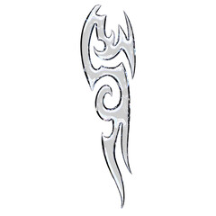 Cyber Tribal Chrome Symbol with Element