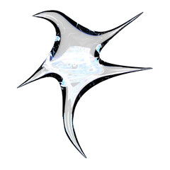 Cyber Tribal Chrome Symbol with Element
