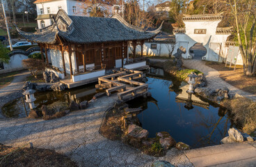 Tranquil Morning at the Chinese Garden in Stuttgart, Germany
