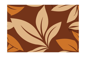 Abstract floral leaf pattern in warm earth tones pastel pumpkin texture