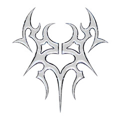 Cyber Tribal Chrome Symbol with Element