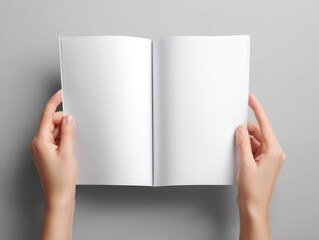 Open magazine in hands